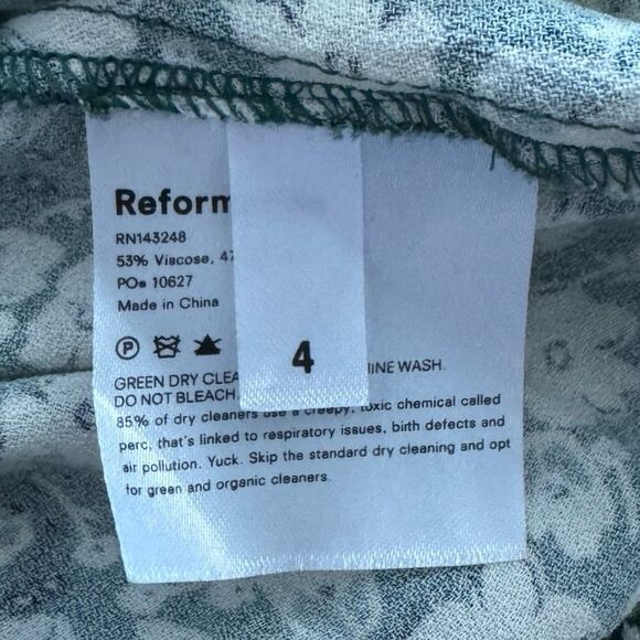 Reformation Wallflower Midi Dress in Cilantro Size 4 - Picture 11 of 12